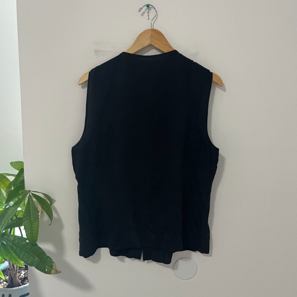 Tahari Black Ruffle Tank Blouse Size XL - Picture 7 of 7